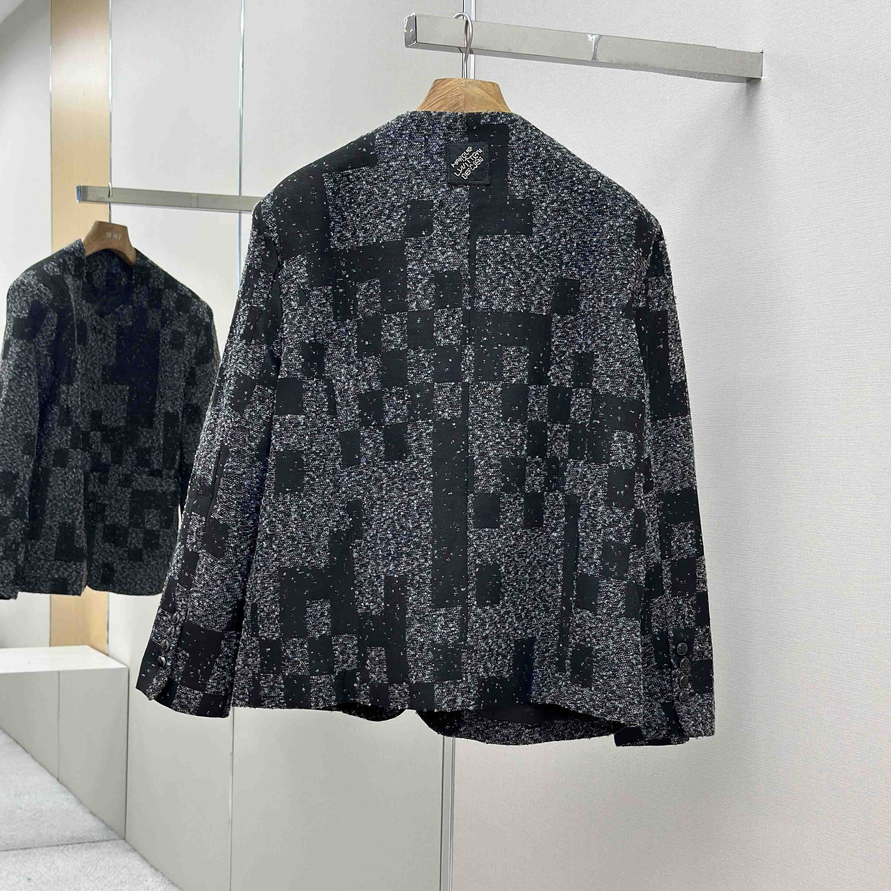 Louis Vuitton Denim Bouclette Collarless Jacket   1AHBR4 - DopestKickz