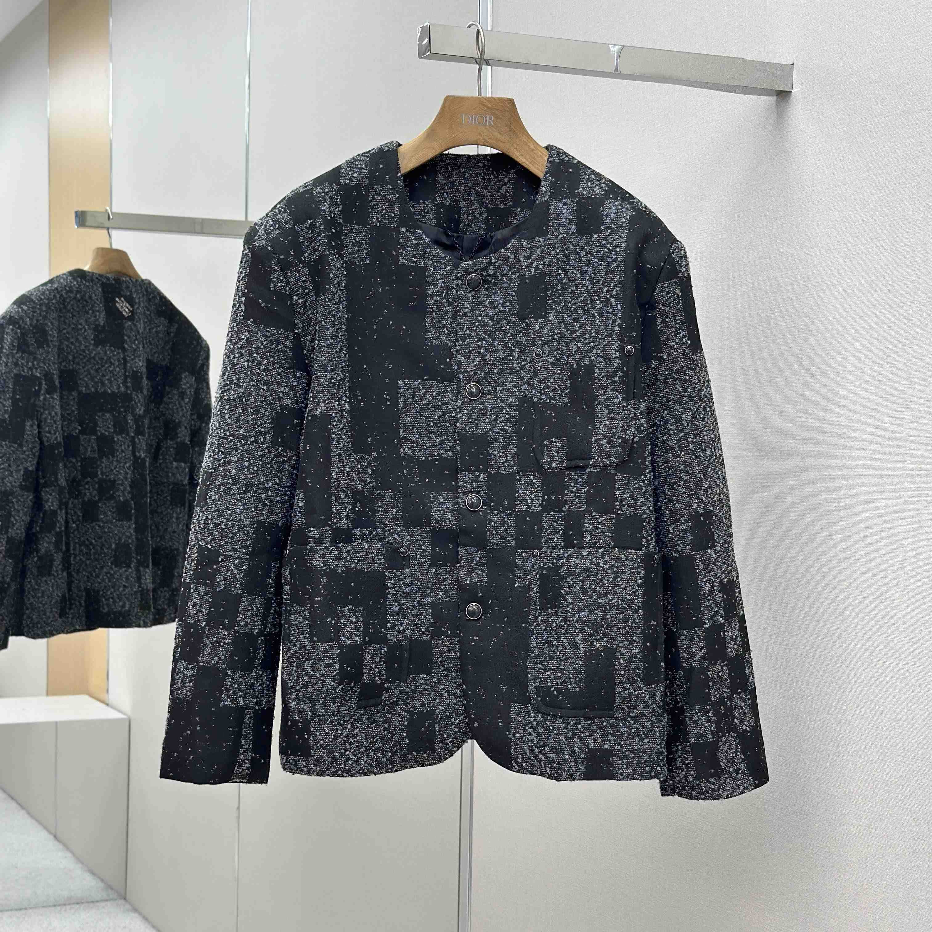 Louis Vuitton Denim Bouclette Collarless Jacket   1AHBR4 - DopestKickz