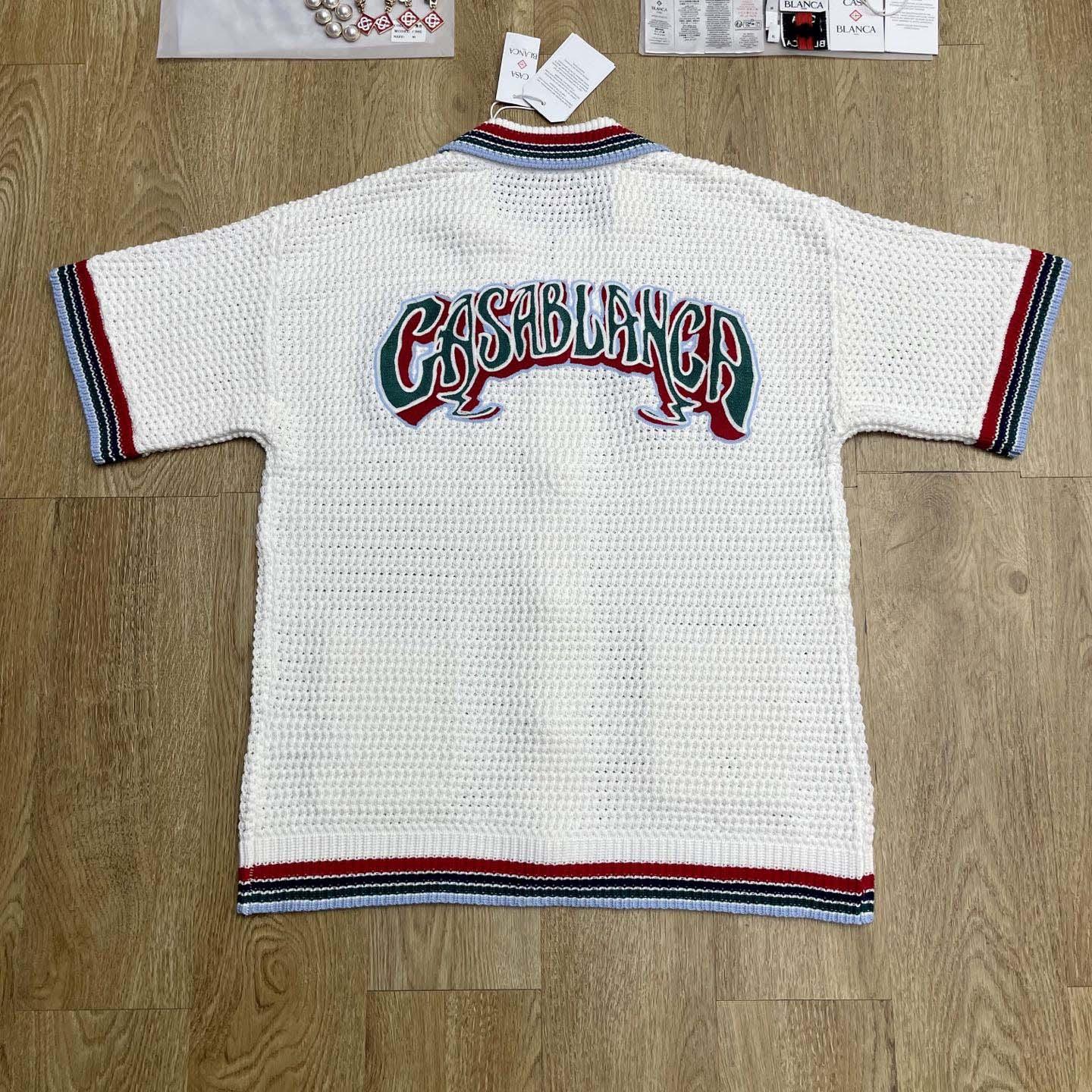 Casablanca Gothic Short-sleeve Crochet Shirt   Z6011 - DopestKickz