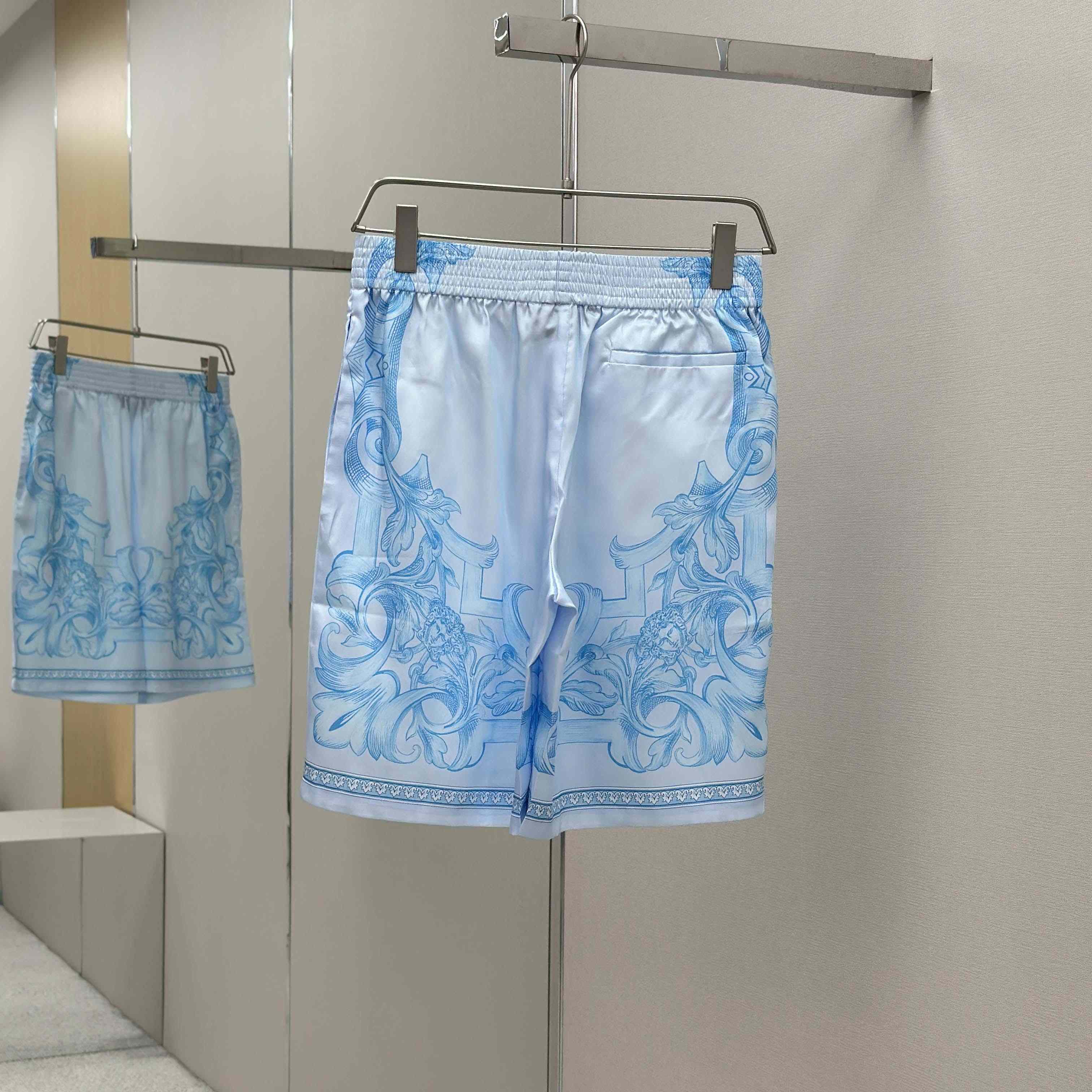 Versace Architectural Baroque Silk Shirt & Silk Shorts - DopestKickz