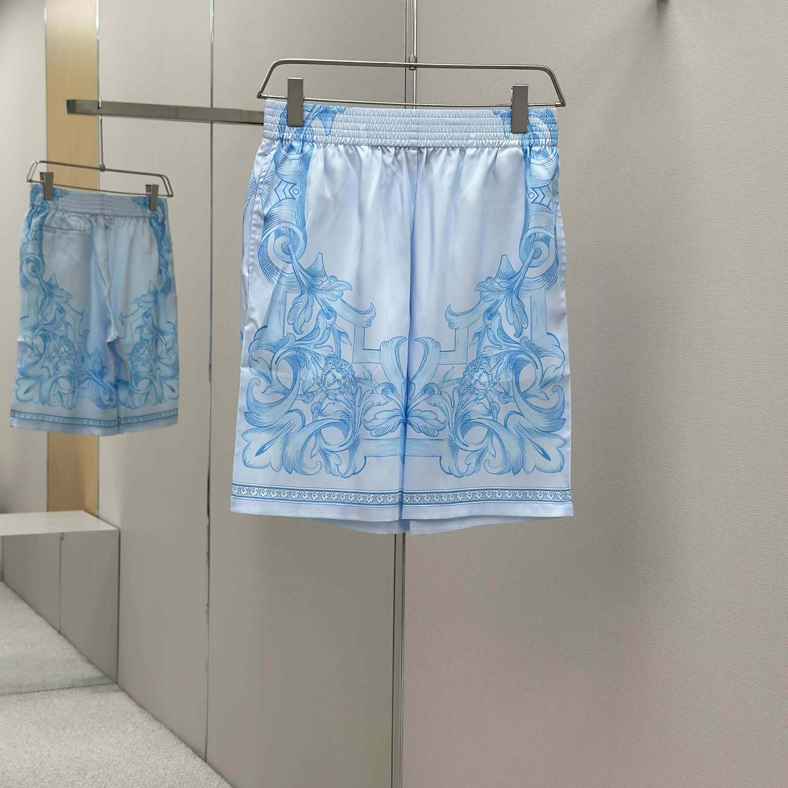 Versace Architectural Baroque Silk Shirt & Silk Shorts - DopestKickz