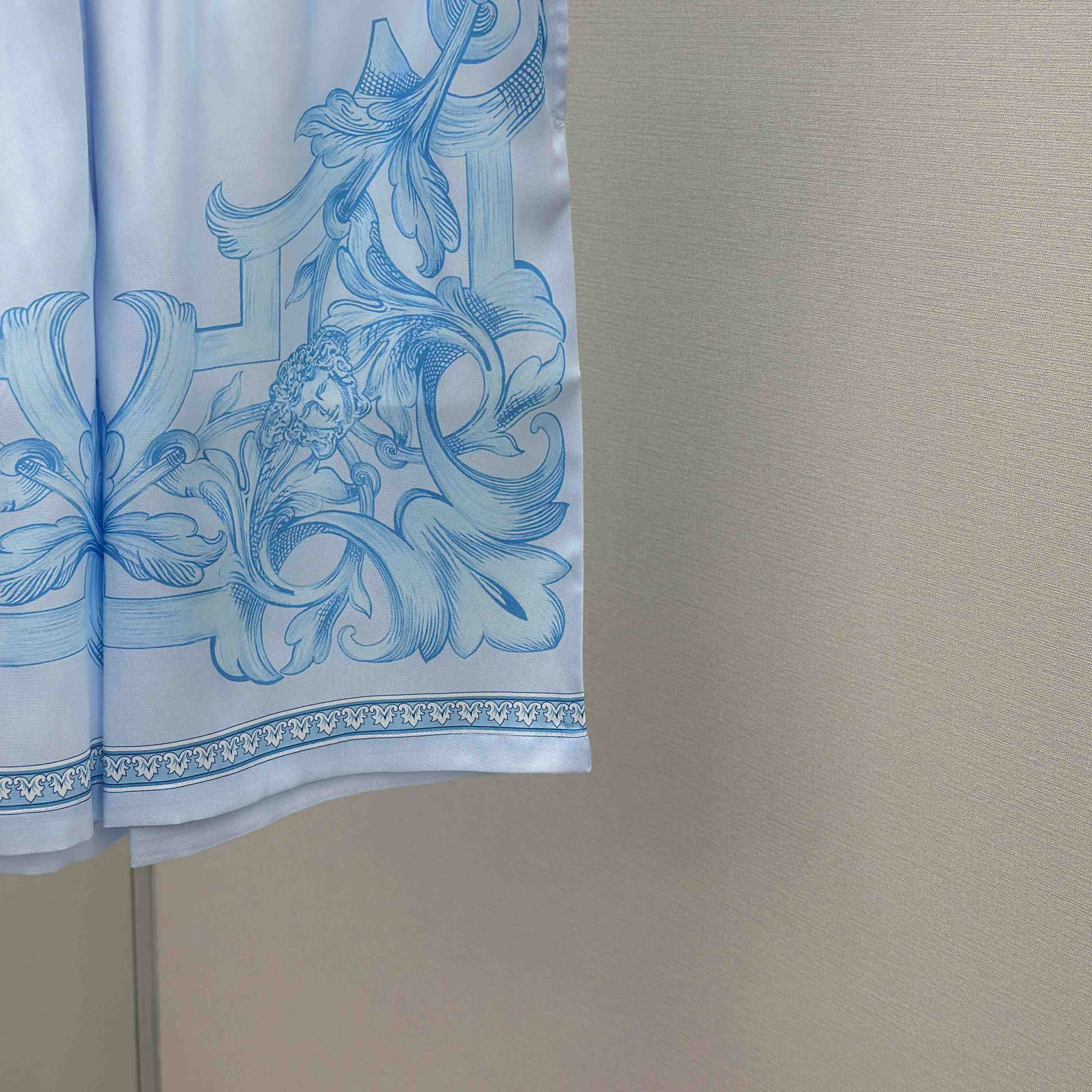 Versace Architectural Baroque Silk Shirt & Silk Shorts - DopestKickz