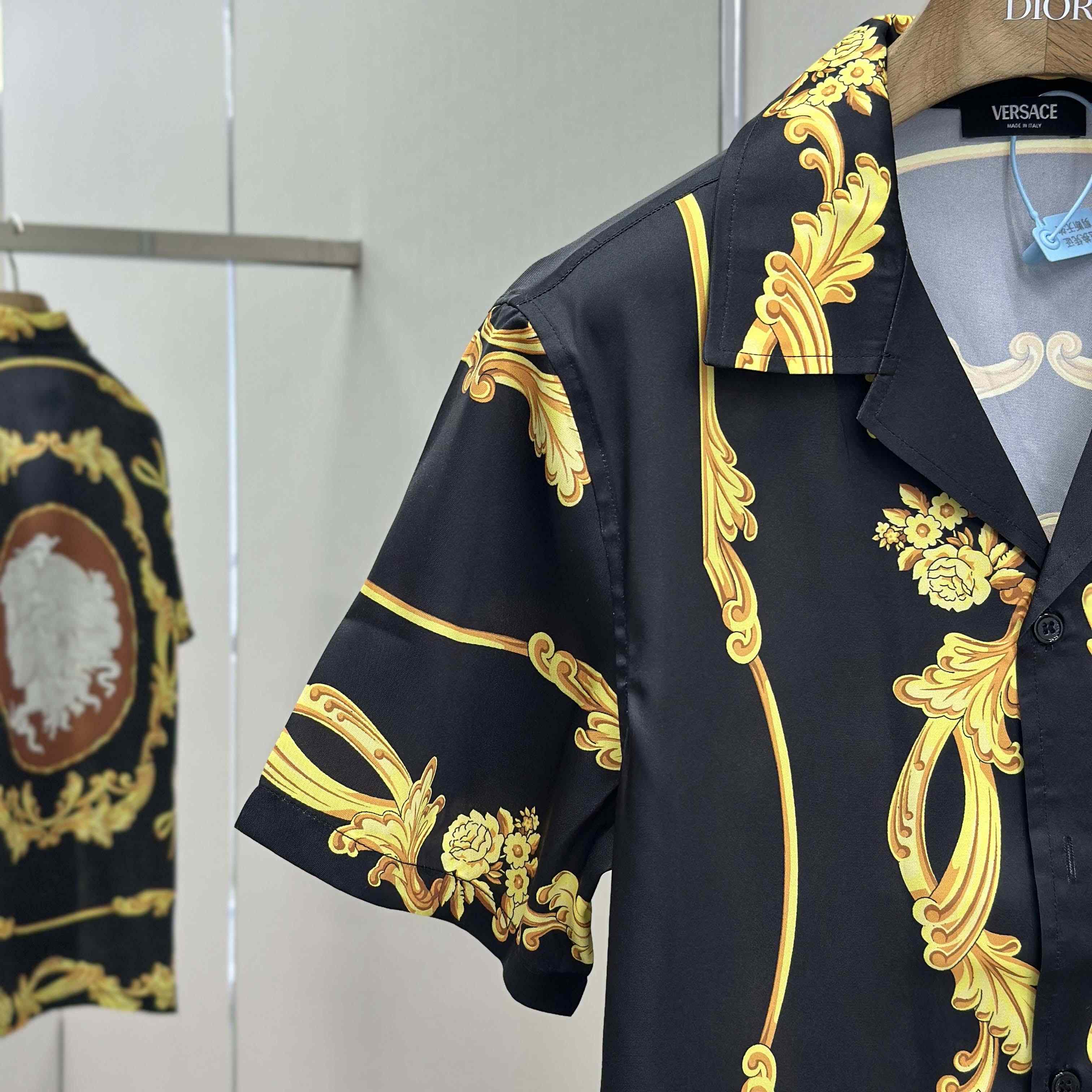 Versace Cameo Silk Shirt & Swim Boardshorts - DopestKickz
