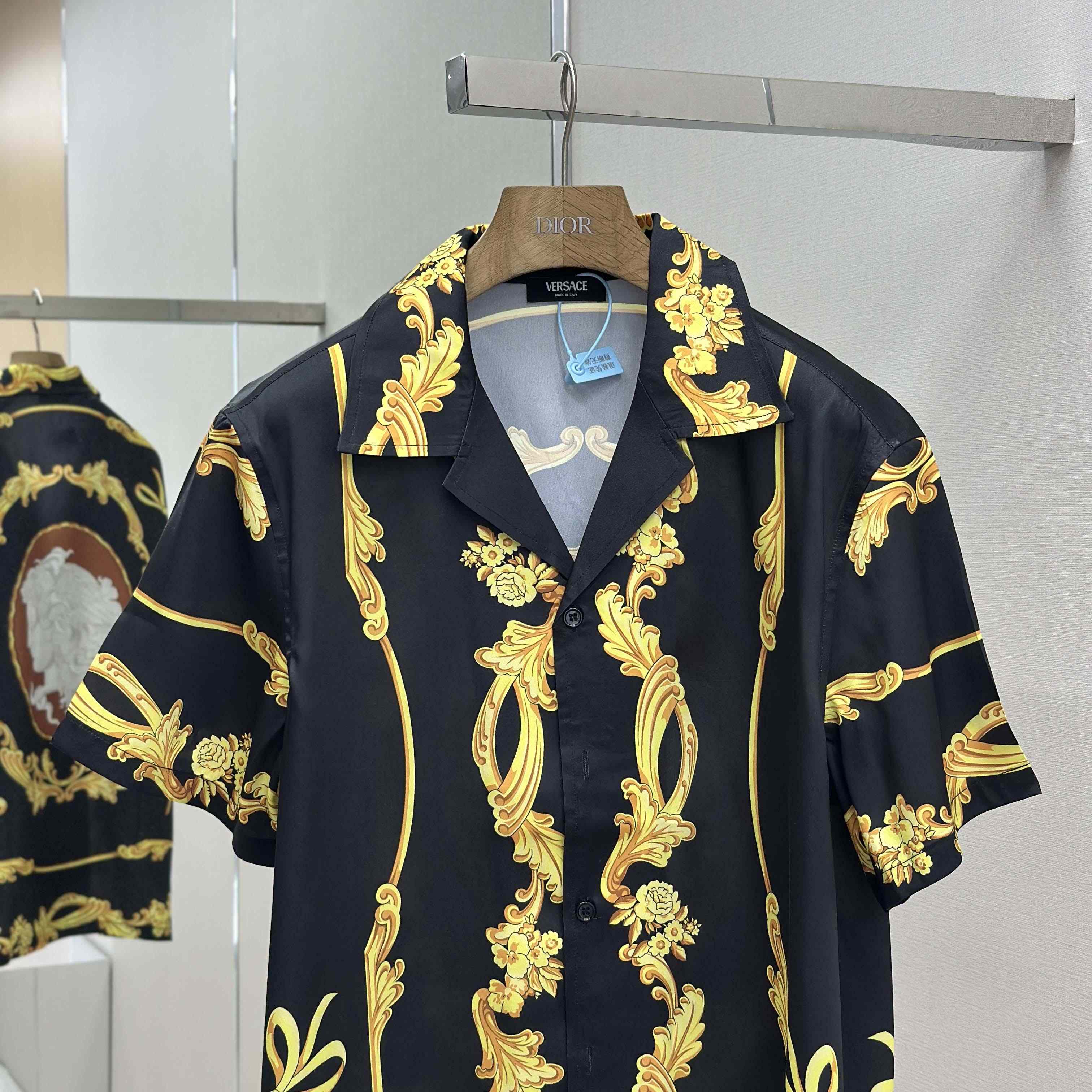 Versace Cameo Silk Shirt & Swim Boardshorts - DopestKickz