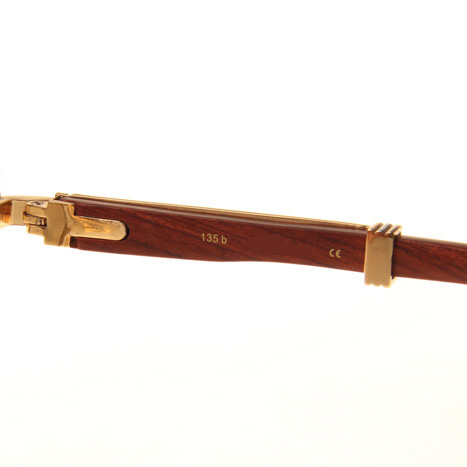 Cartier CT_1116679 Diamond Wood Sunglasses In Gold Brown - DopestKickz