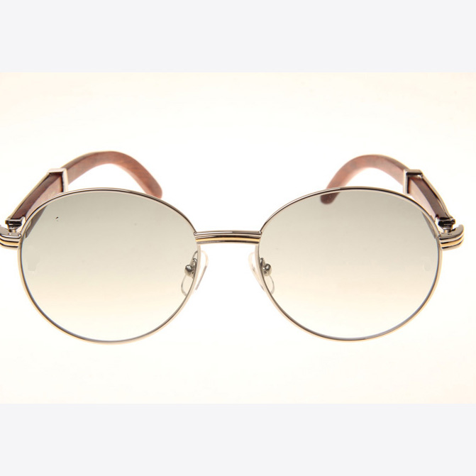 Cartier CT 1990-0692 Wood Sunglasses In Silver Grey - DopestKickz