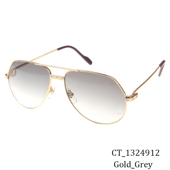 Cartier CT 1324912 Sunglasses In Gold Grey - DopestKickz
