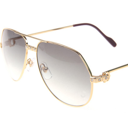 Cartier CT 1324912 Sunglasses In Gold Grey - DopestKickz