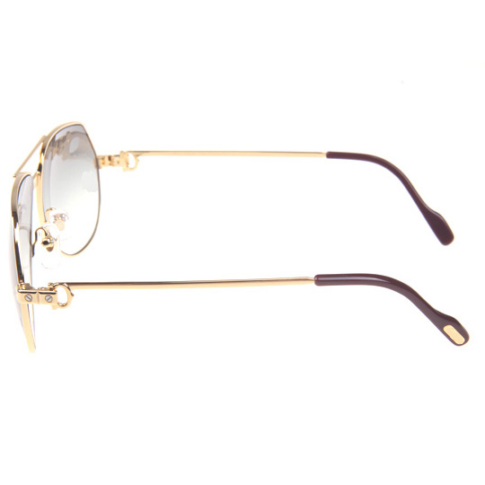Cartier CT 1324912 Sunglasses In Gold Grey - DopestKickz