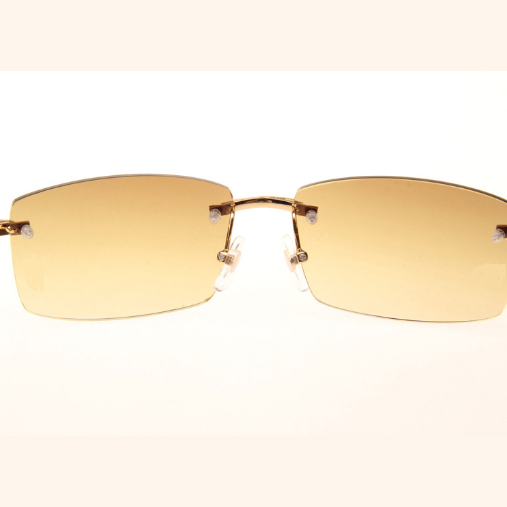 Cartier CT 3524012 Big Diamond Black Buffalo Sunglasses In Gold Brown - DopestKickz