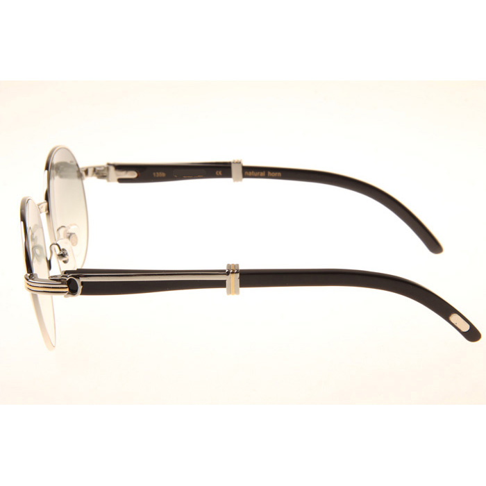 Cartier CT1990-0692 Black Buffalo Sunglasses In Silver Grey - DopestKickz