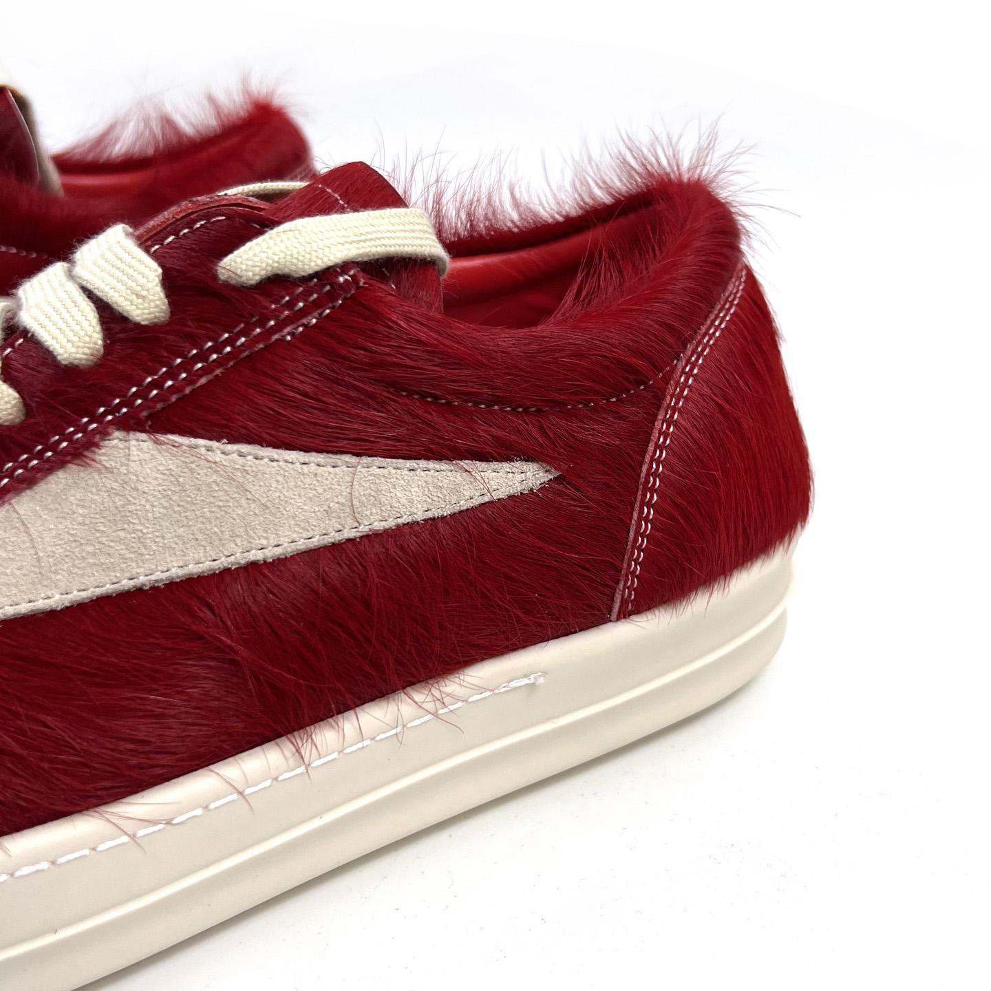 Rick Owens Pelliccia Vintage Low 'Cardinal Red' - DopestKickz