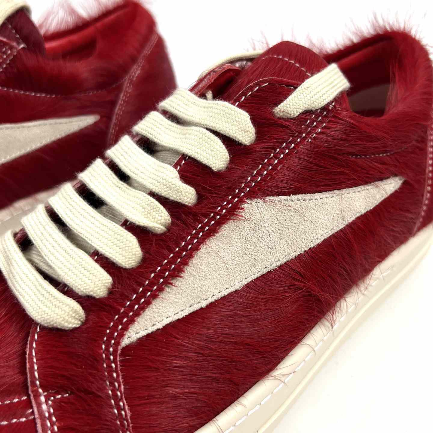 Rick Owens Pelliccia Vintage Low 'Cardinal Red' - DopestKickz