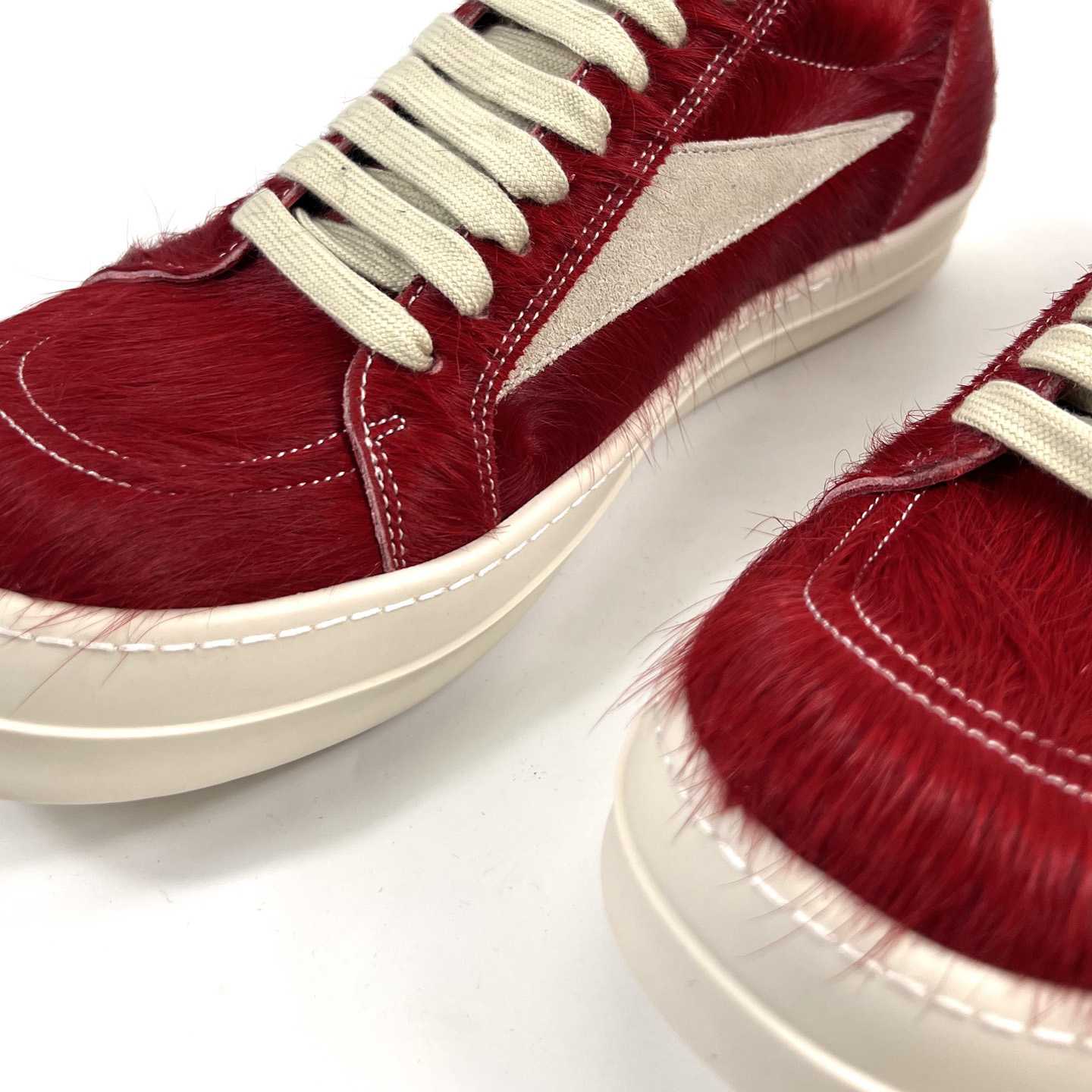 Rick Owens Pelliccia Vintage Low 'Cardinal Red' - DopestKickz