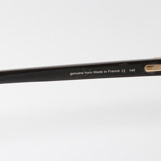 Cartier CT_3524012 Black Buffalo Sunglasses Gold Brown - DopestKickz