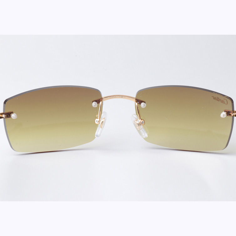 Cartier CT_3524012 Black Buffalo Sunglasses Gold Brown - DopestKickz