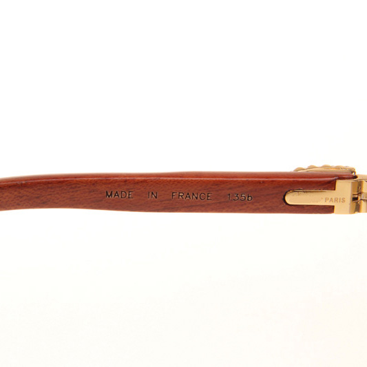 Cartier CT_3524012 Big Diamond Wood Sunglasses In Gold Brown - DopestKickz