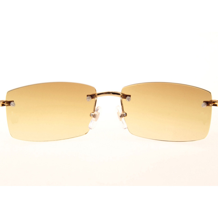 Cartier CT_3524012 Big Diamond Wood Sunglasses In Gold Brown - DopestKickz