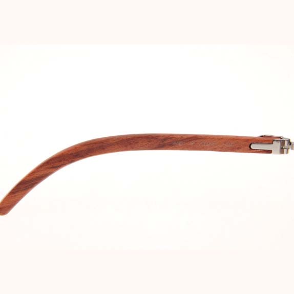 Cartier CT 3524012 Aviator Lens Wood Sunglasses In Silver Brown - DopestKickz