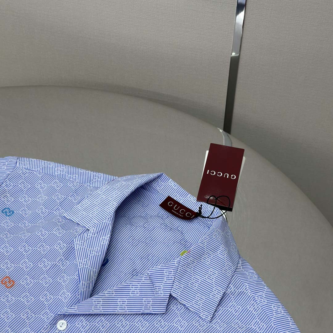 Gucci Striped Cotton Bowling Shirt - DopestKickz