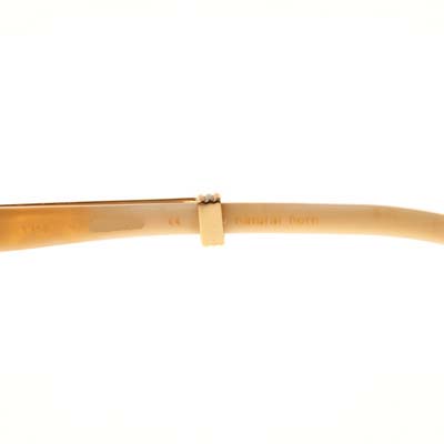 Cartier CT_1116679 Diamond White Buffalo Sunglasses In Gold Brown - DopestKickz