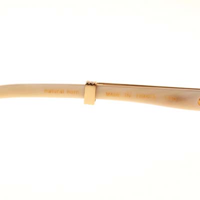 Cartier CT_1116679 Diamond White Buffalo Sunglasses In Gold Brown - DopestKickz