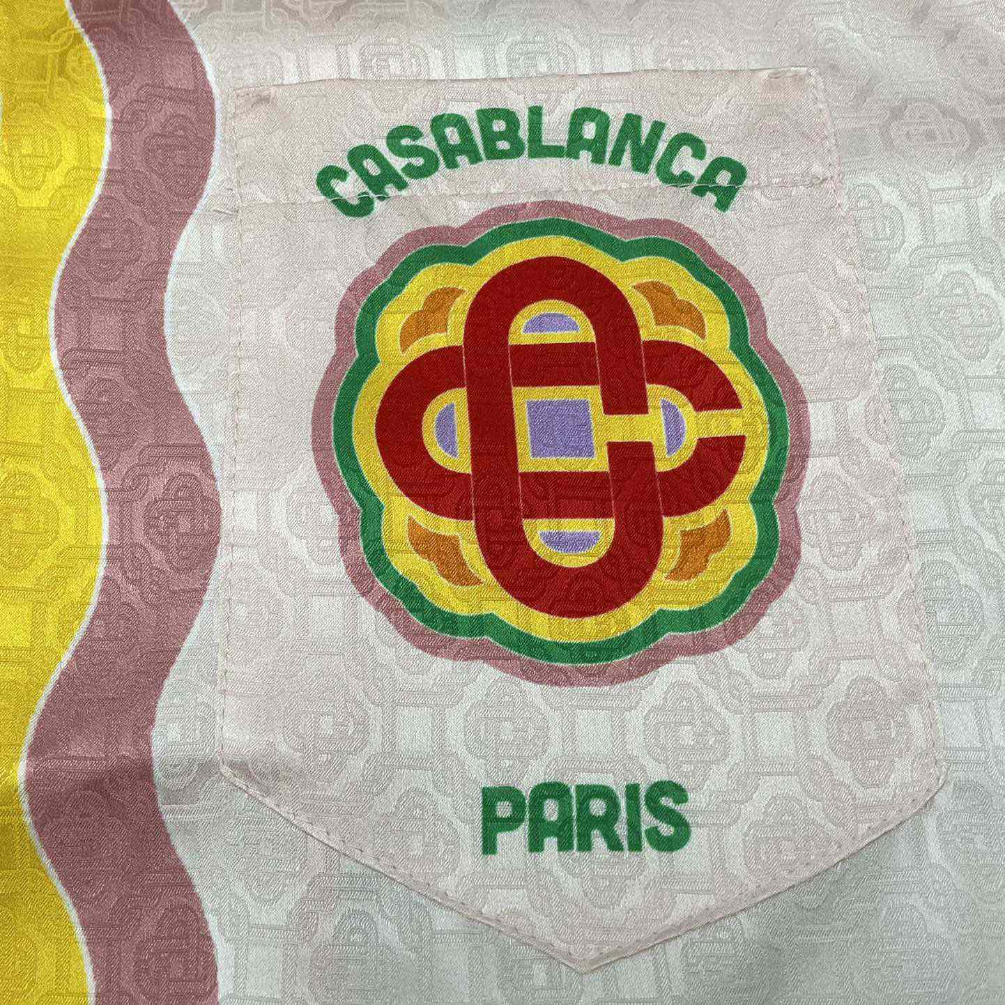 Casablanca Men's Rainbow Monogram Silk Camp Shirt   3452 - DopestKickz