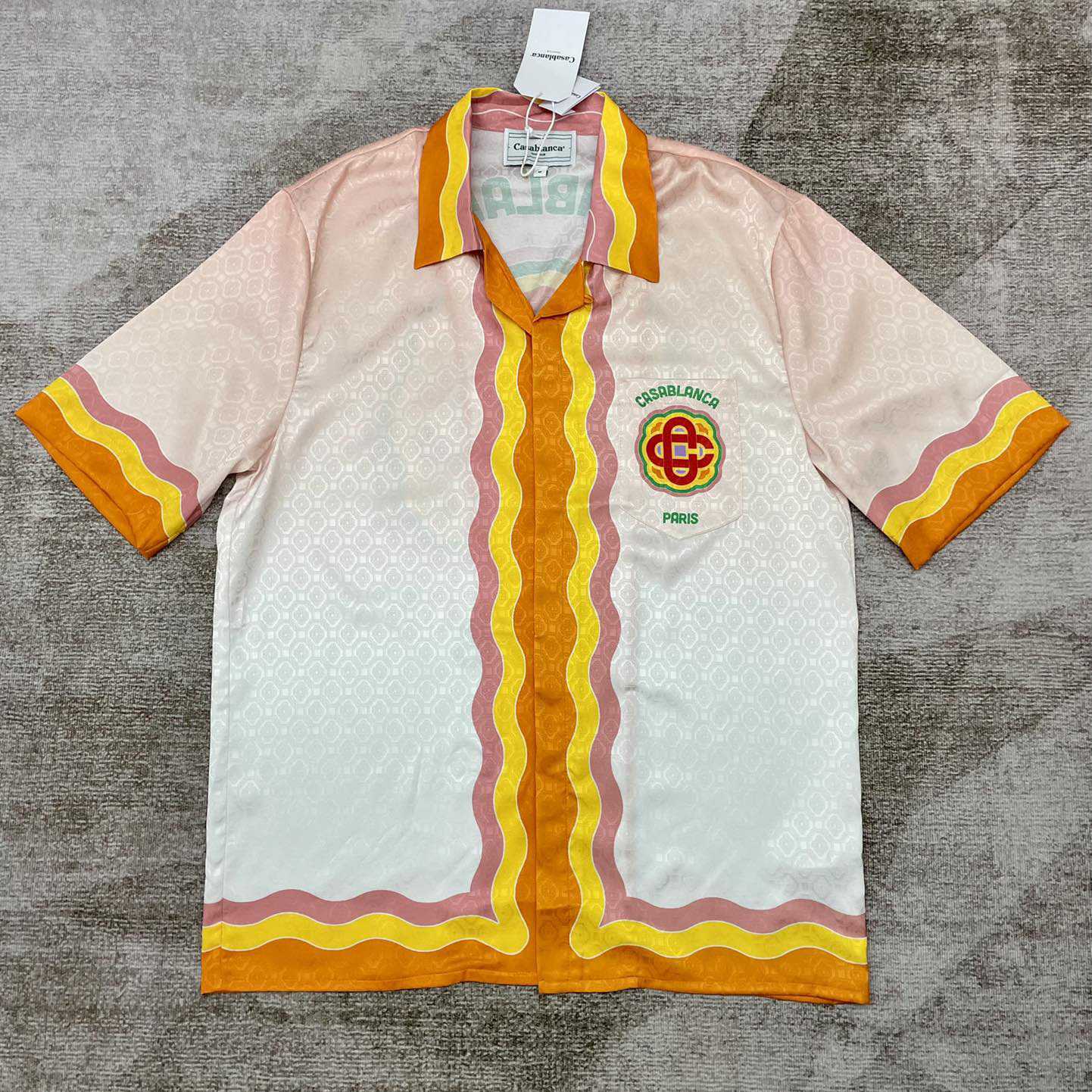 Casablanca Men's Rainbow Monogram Silk Camp Shirt   3452 - DopestKickz