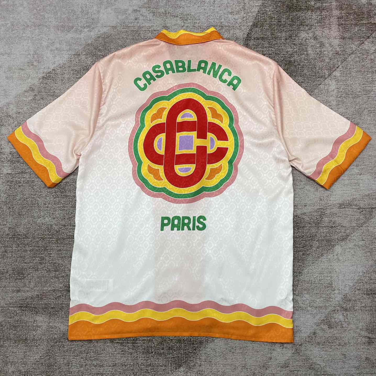 Casablanca Men's Rainbow Monogram Silk Camp Shirt   3452 - DopestKickz