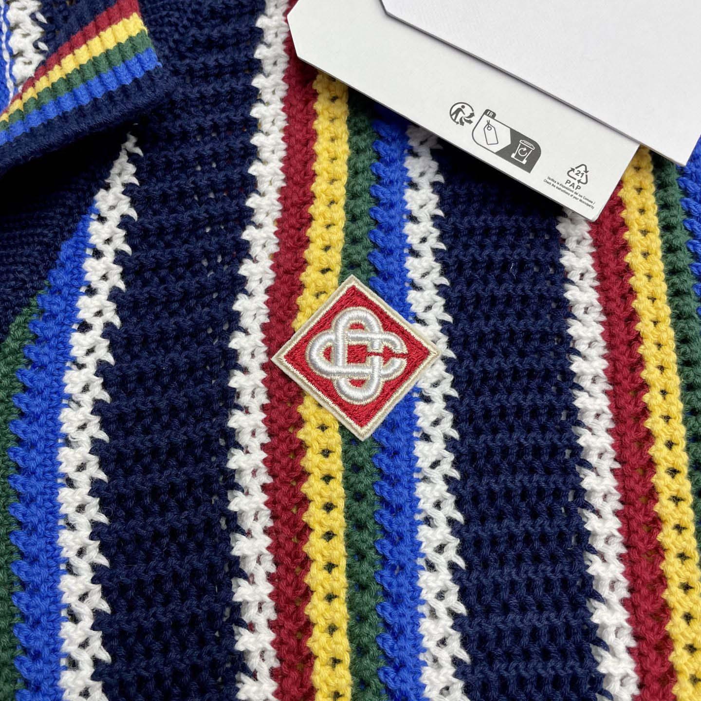 Casablanca Crochet Long-sleeve Stripe Shirt - DopestKickz