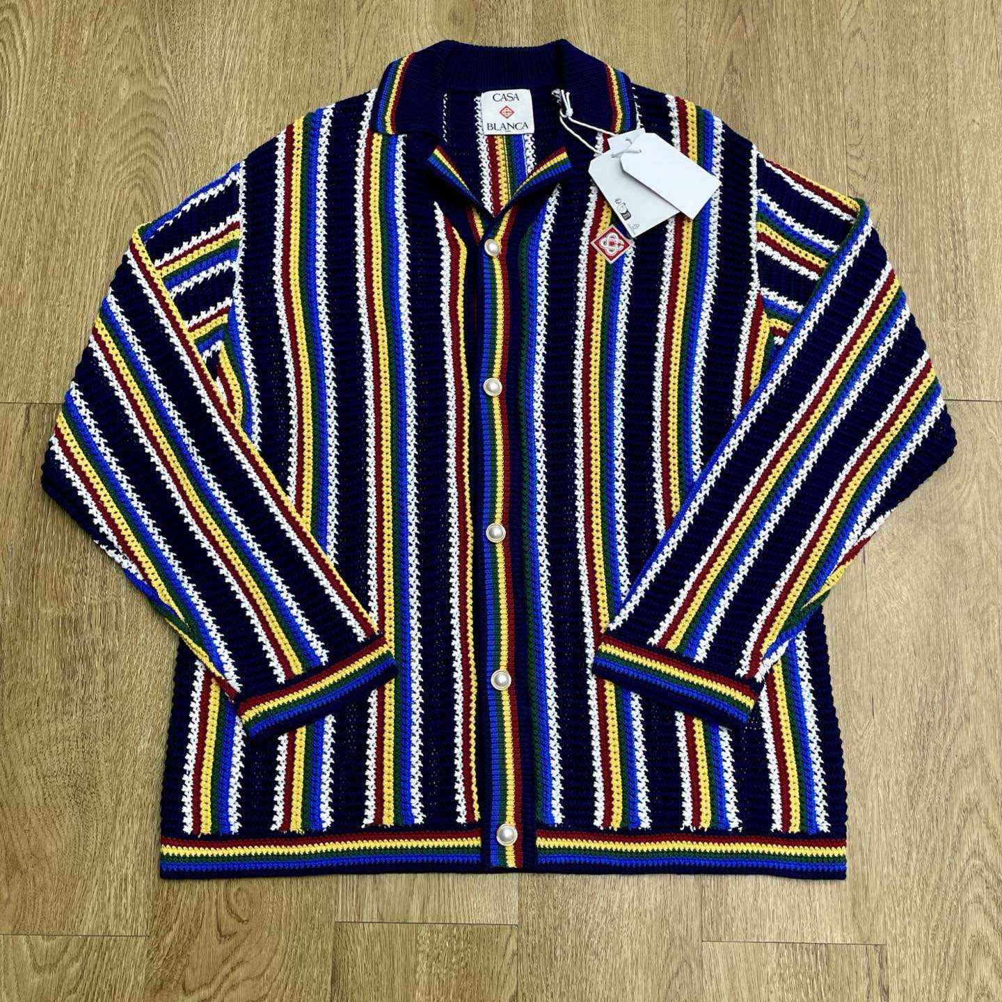 Casablanca Crochet Long-sleeve Stripe Shirt - DopestKickz