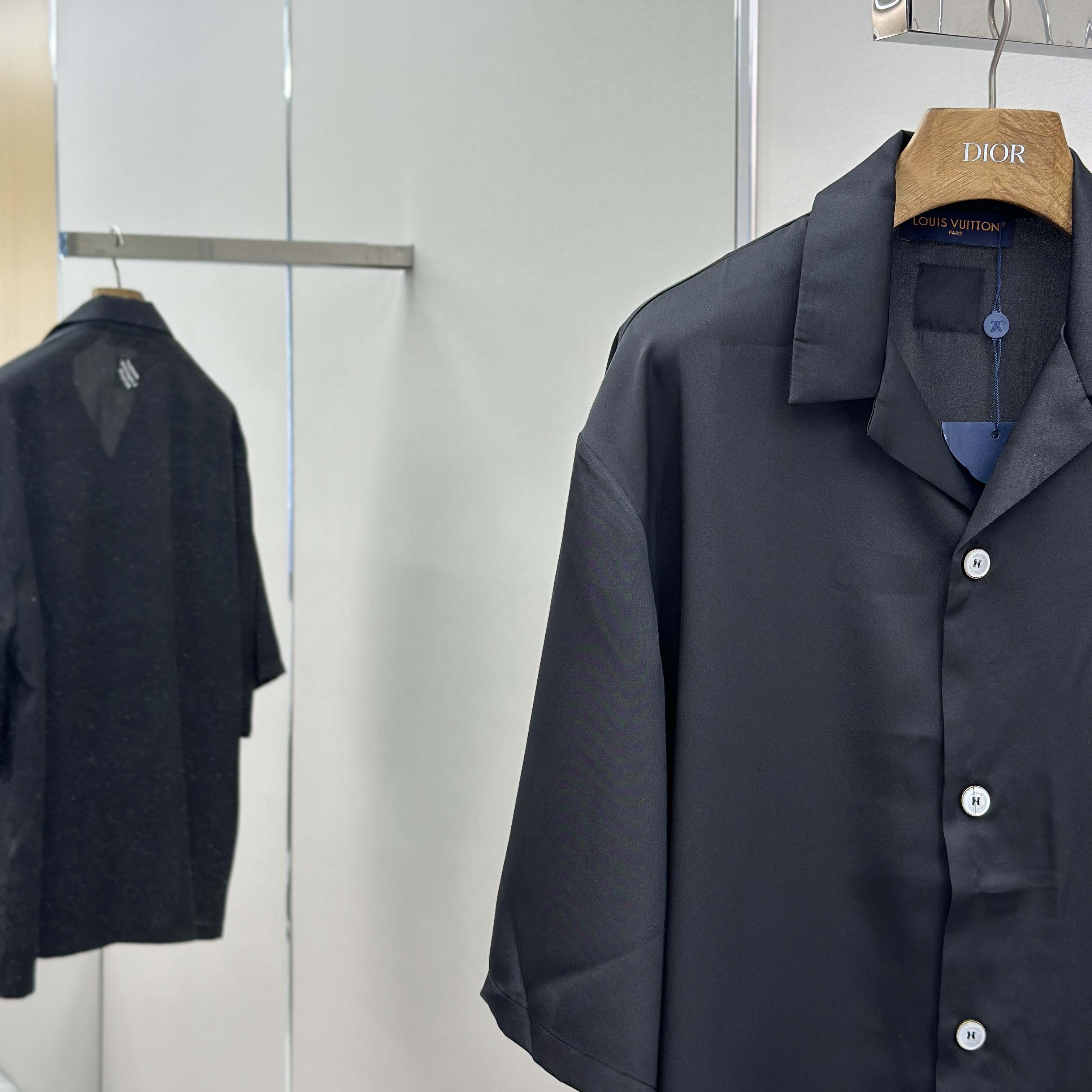 Louis Vuitton Printed Signature Silk Shirt   1AIMHT - DopestKickz