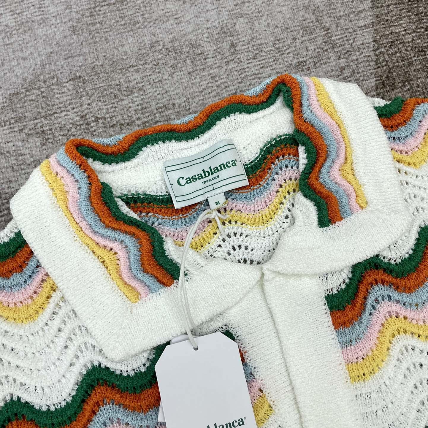 Casablanca Wavy Short-sleeve Boucle Shirt   D0058 - DopestKickz