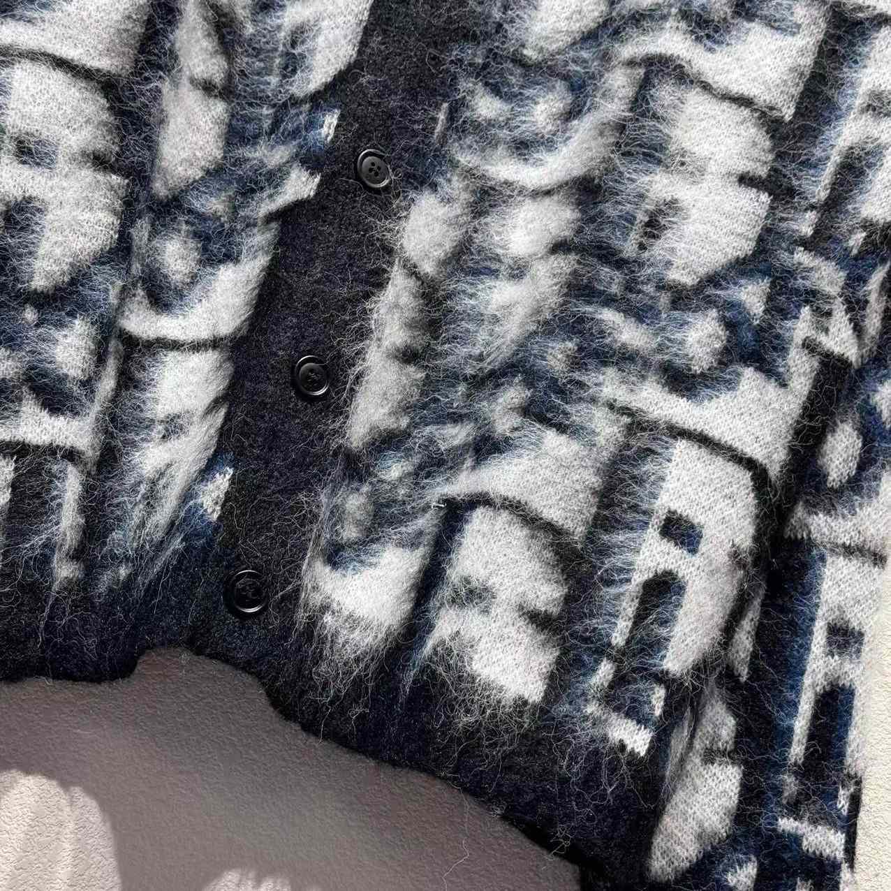 Dior Blue Printed Long Sleeve Knitwear - DopestKickz