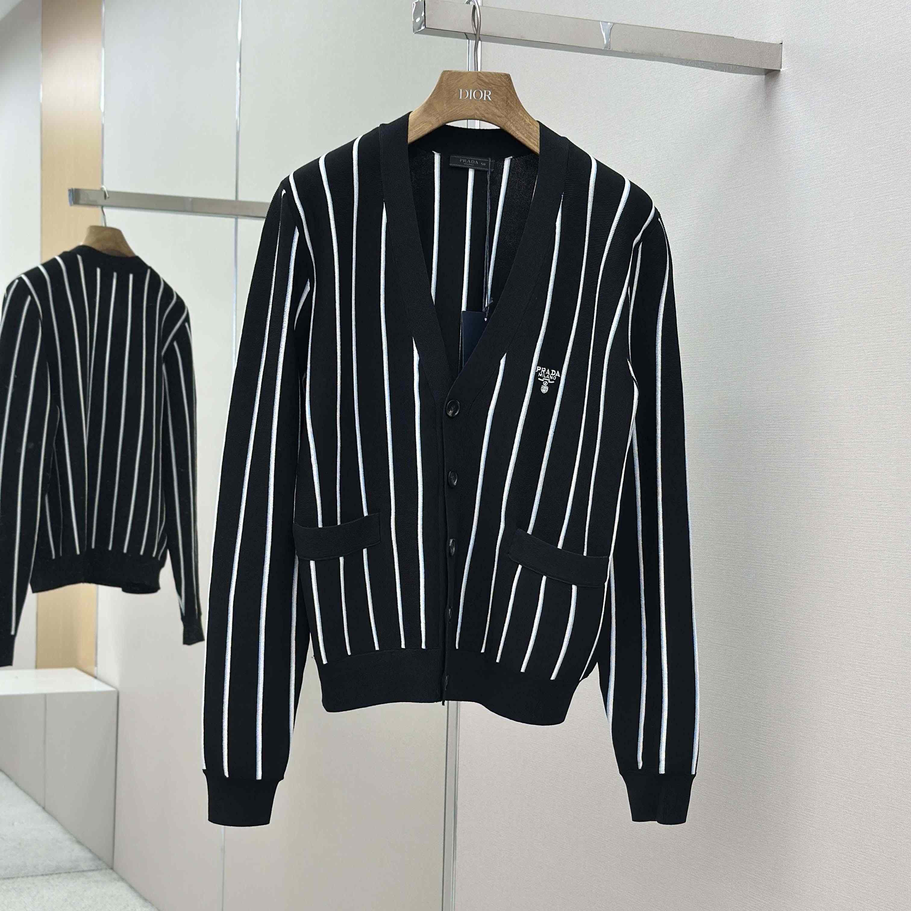 Prada Black Wool Cardigan - DopestKickz