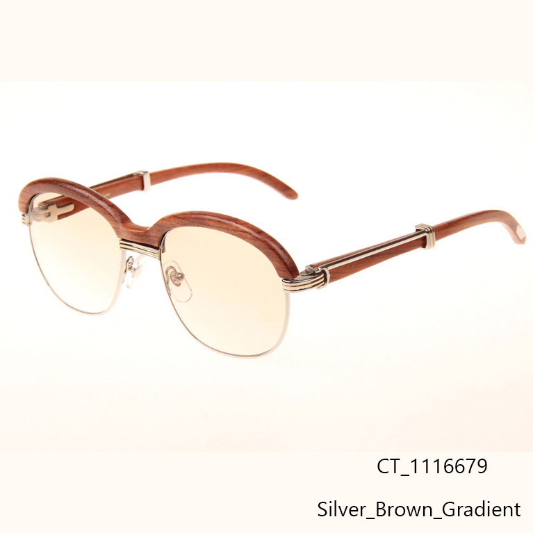 Cartier CT_1116679 Sunglasses In Silver Brown Gradient - DopestKickz
