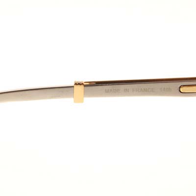 Cartier CT_1116679 Diamond Silver Diamond Stainless Steel Sunglasses In Gold Brown - DopestKickz