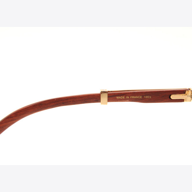 Cartier CT1990-0692 Wood Sunglasses In Gold Grey - DopestKickz