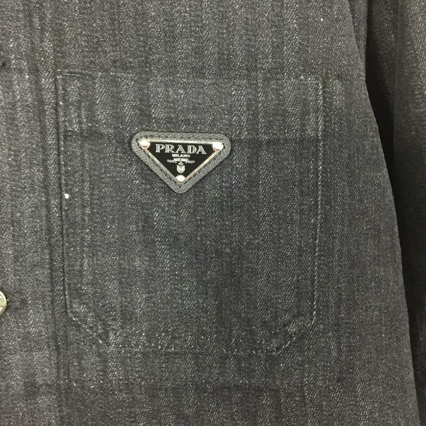 Prada Chevron Denim Blouson Jacket - DopestKickz