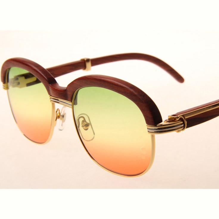 Cartier CT_1116679 Sunglasses In Gold Three Color Lens - DopestKickz
