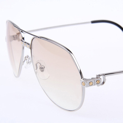 Cartier CT 1324912 Sunglasses In Silver Brown - DopestKickz