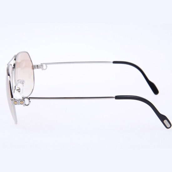 Cartier CT 1324912 Sunglasses In Silver Brown - DopestKickz