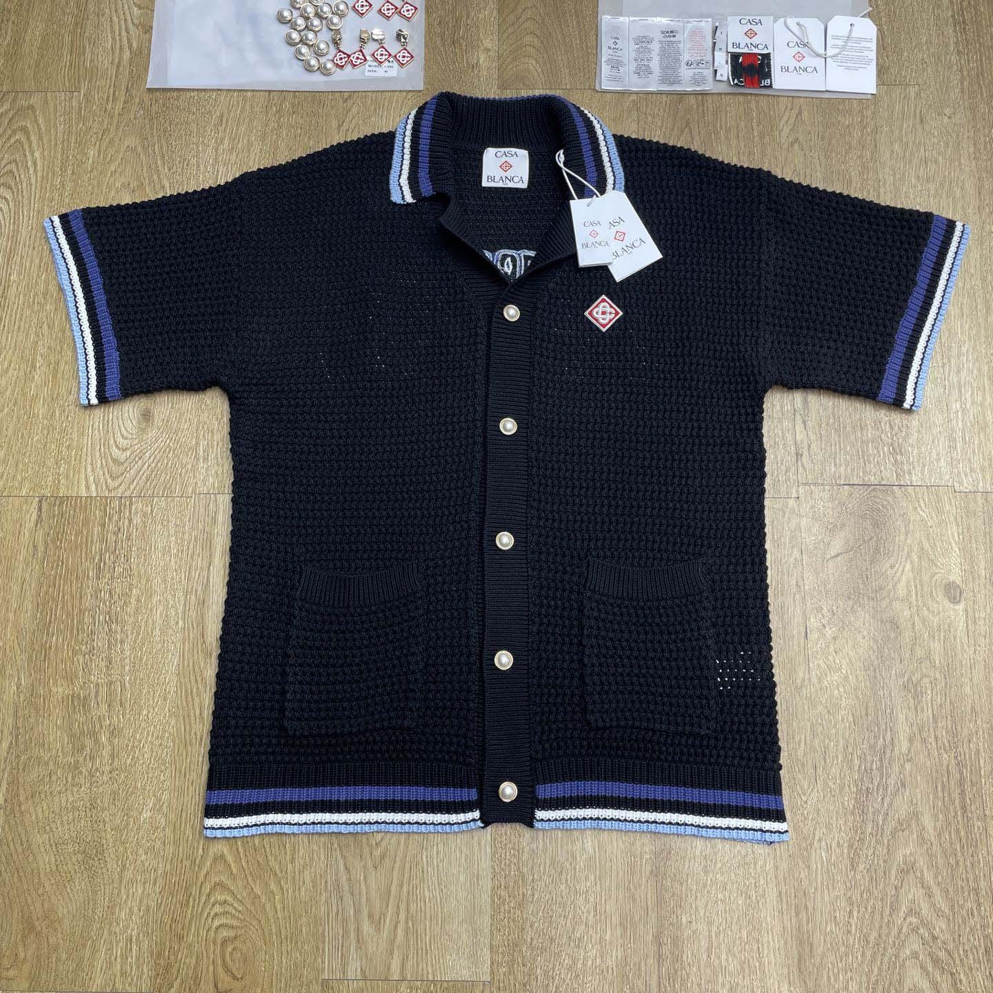 Casablanca Gothic Short-sleeve Crochet Shirt   Z6015 - DopestKickz