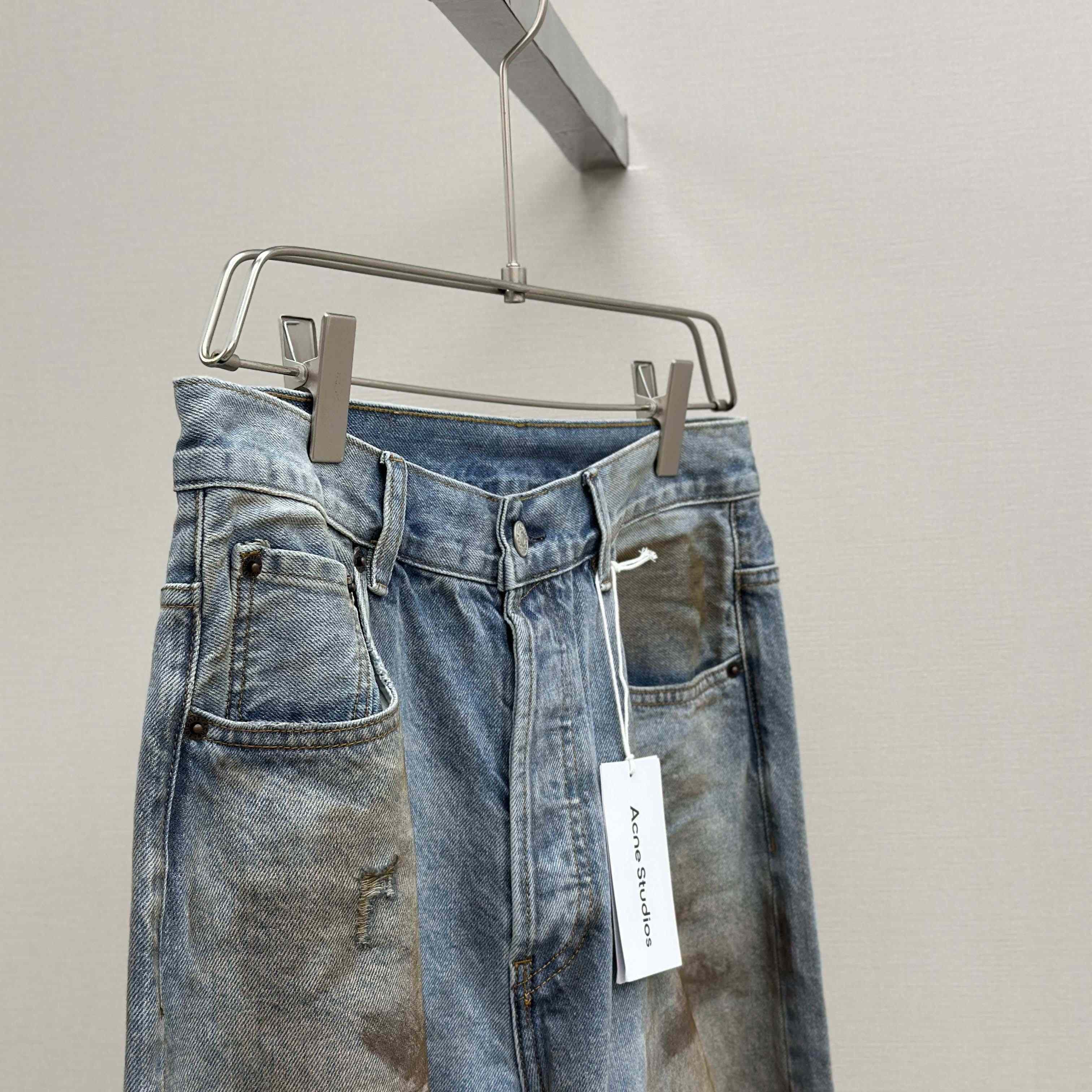 Acne Studios Mud-dyed torn jeans - DopestKickz