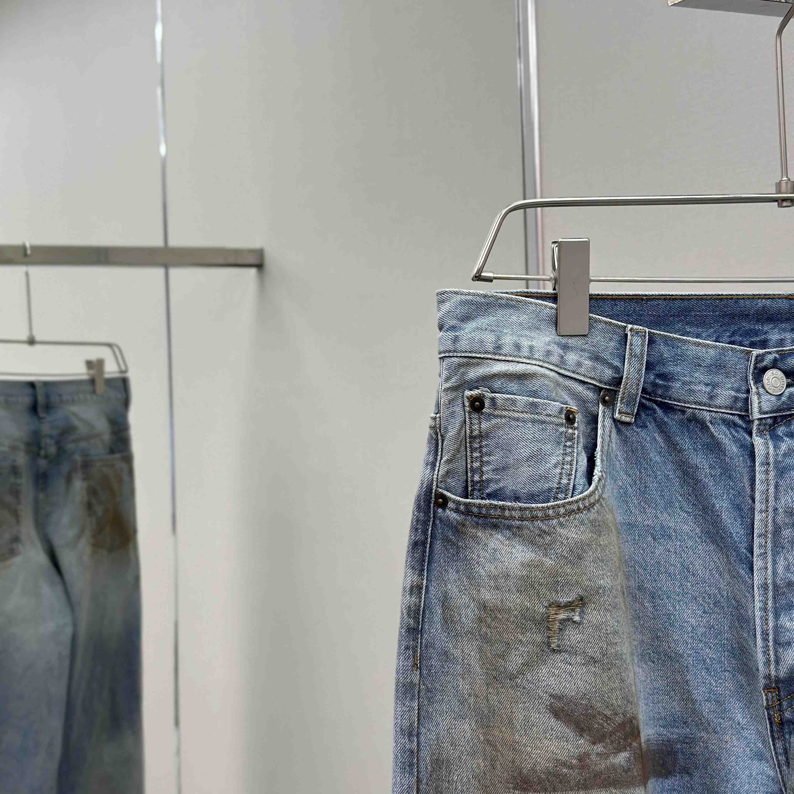 Acne Studios Mud-dyed torn jeans - DopestKickz