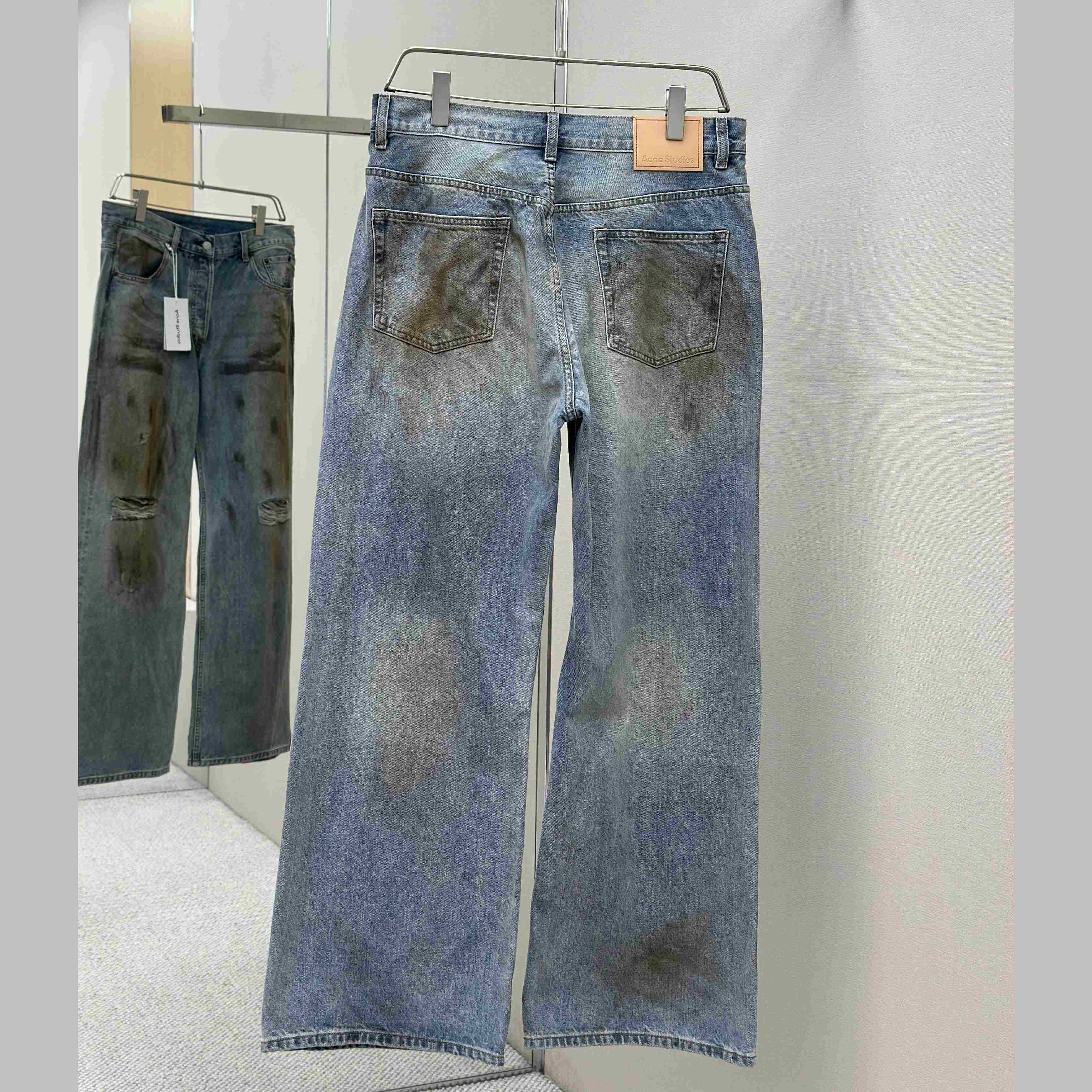 Acne Studios Mud-dyed torn jeans - DopestKickz