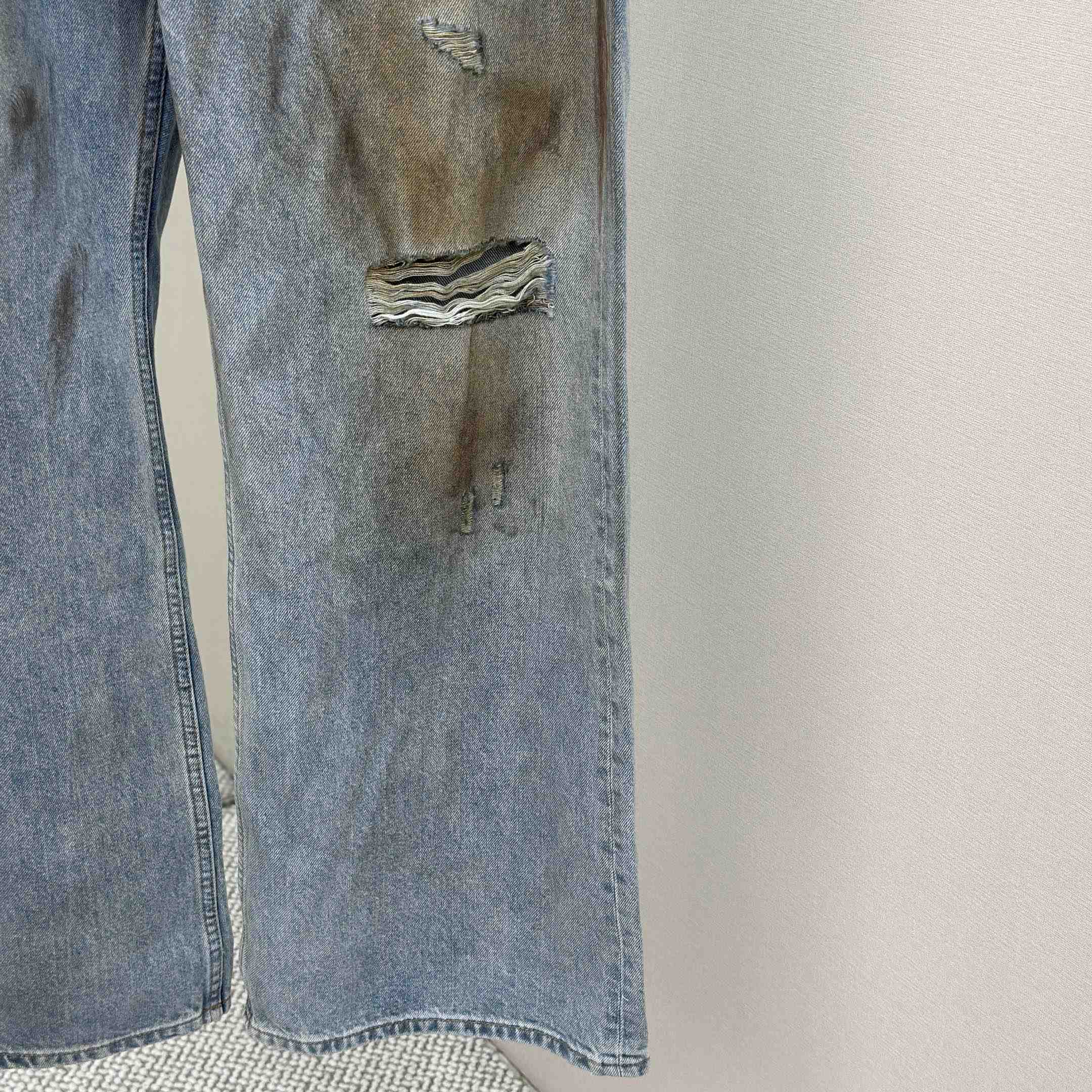 Acne Studios Mud-dyed torn jeans - DopestKickz