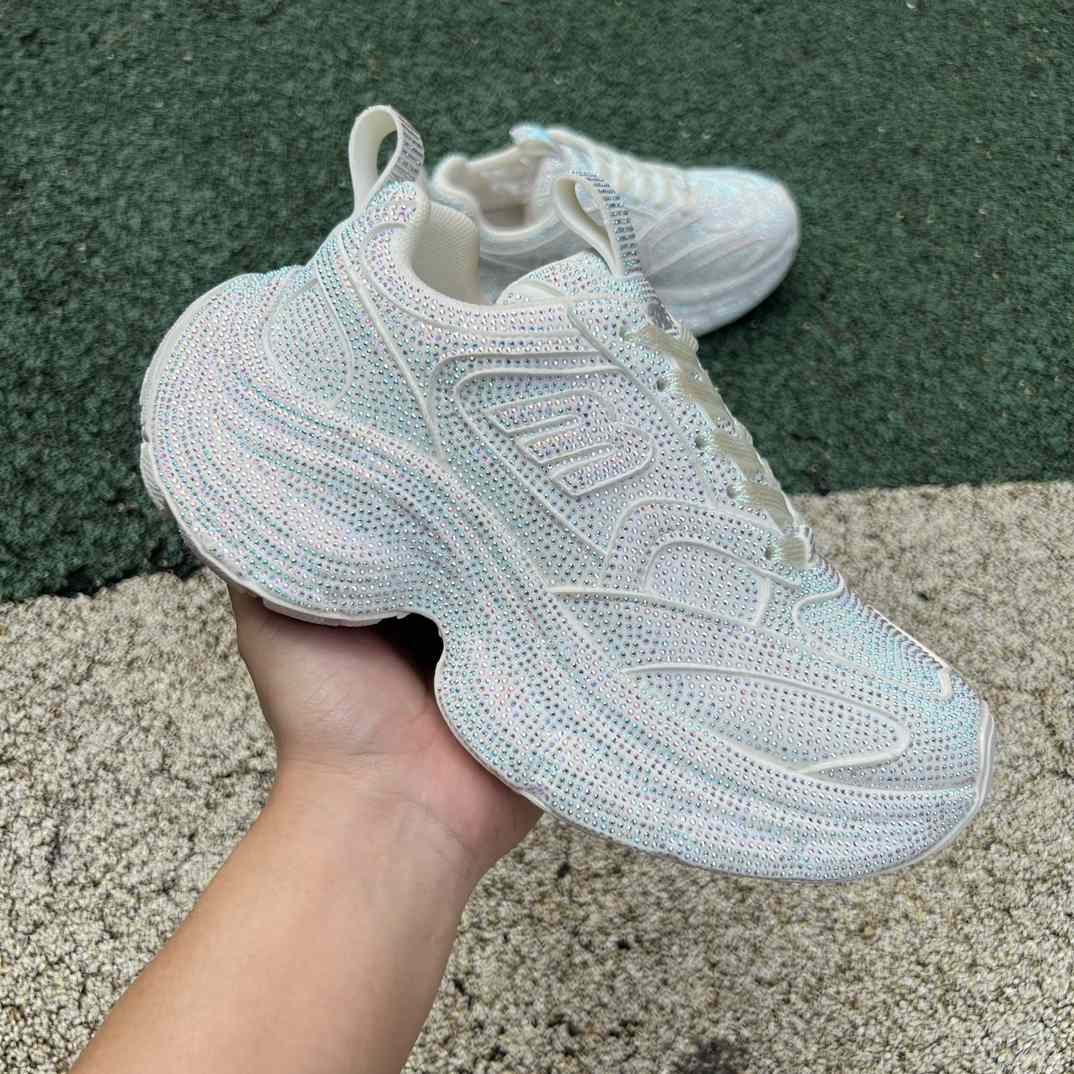 Balenciaga Runner Sneakers with Rhinestones - DopestKickz