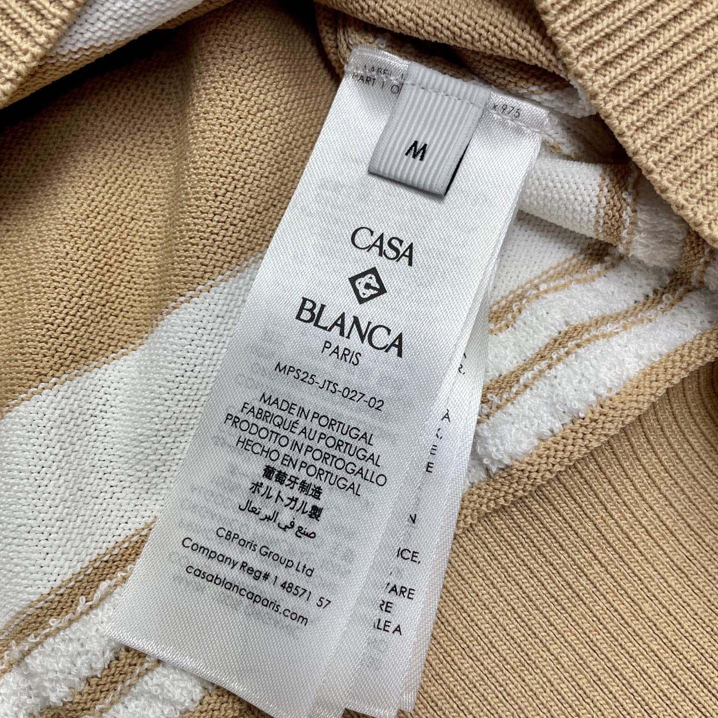 Casablanca Stripe Polo Shirt   D0100 - DopestKickz