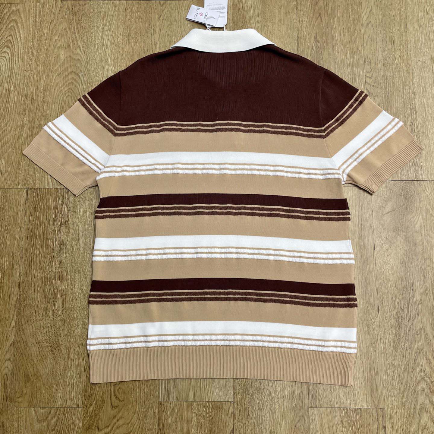 Casablanca Stripe Polo Shirt   D0100 - DopestKickz